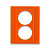 ABB EPJ Levit Оранжевый / дымчатый чёрный Сменная панель на розетку двойную, , оранжевый