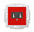 ABB EPJ Levit краcный / дымчатый чёрный USB зарядка двойная, , красный