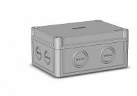 Hegel Коробка приборная светло-серая АБС-пластик, низк крышка, 4 ввода, DIN-рейка, внутр разм 144x104x65 мм, IP65