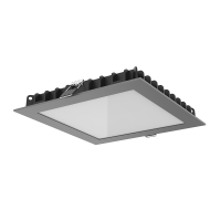 Varton Cветильник LED DL-03 квадратный встраиваемый 200*200*25 25W 3000K IP54/IP44 RAL7045 серый матовый
