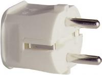 ABL Вилка термопласт 16A, 2P+E, 250V, подключение сзади (белый)