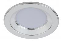 ЭРА KL LED 15-9 WH/CH Светильник светодиодный круглый"серебряная окантовка" 9W 4000K, белый/серебро d120