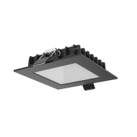 Varton Cветильник LED DL-03 квадратный встраиваемый 110*110*25 12W 3000K IP54/IP44 RAL9005 черный матовый