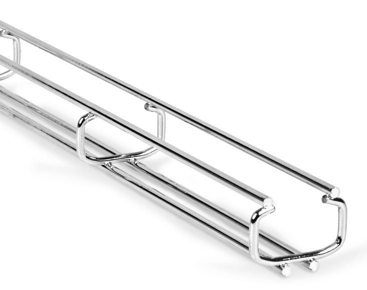 Axelent Проволочный лоток MINI шириной 40 мм, высотой 22 мм, оцинковано-хромированный, для внутренних работ (для помещений) (2.5 м)
