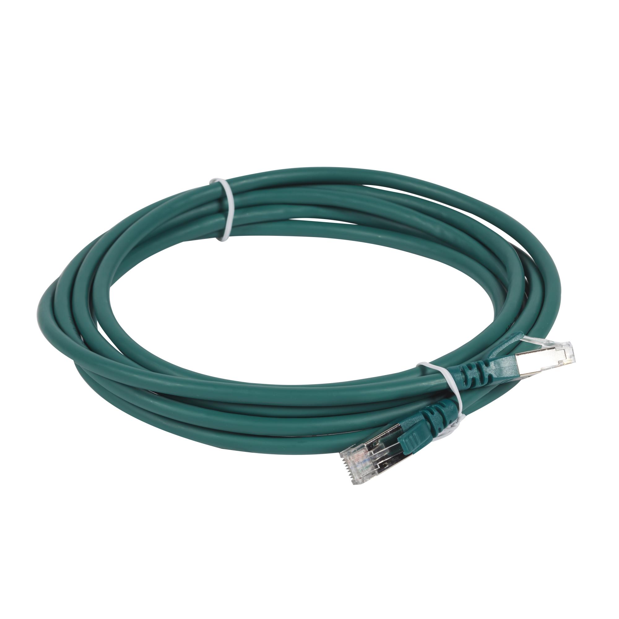 Патч-корд RJ 45 - 6а - s/FTP - LSZH - 3 М. Патч-корд UTP 3м зеленый. Патч-корд медный rj45. Шнур коммутационный (патч-корд) FTP кат.6 3м экранированный.