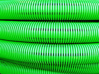 DKC Труба гибкая двустенная дренажная д.90мм, класс SN8, перфорация 360 град., цвет зеленый