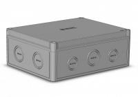 Hegel Коробка приборная полистирол, светло-серая, низк крышка, 4-6 вводов, DIN-рейка, внутр разм 230х180х85 мм, IP65