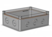 Hegel Коробка приборная поликарбонат, светло-серая, низк прозрачн крышка, 4-6 вводов, пустая, внутр разм 230х180х85 мм, IP65