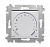 ABB EPJ Levit cеребро / дымчатый чёрный Терморегулятор универсальный, с поворотной ручкой, , 16A, серебро/дымчатый чёрный