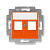 ABB EPJ Levit Оранжевый / дымчатый чёрный Накладка с суппортом для информ разъёмов, , оранжевый
