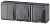 ЭРА 11-7404-03 Блок две розетки+выключатель двойной IP54, 16A(10AX)-250В, ОУ, Эксперт, серый